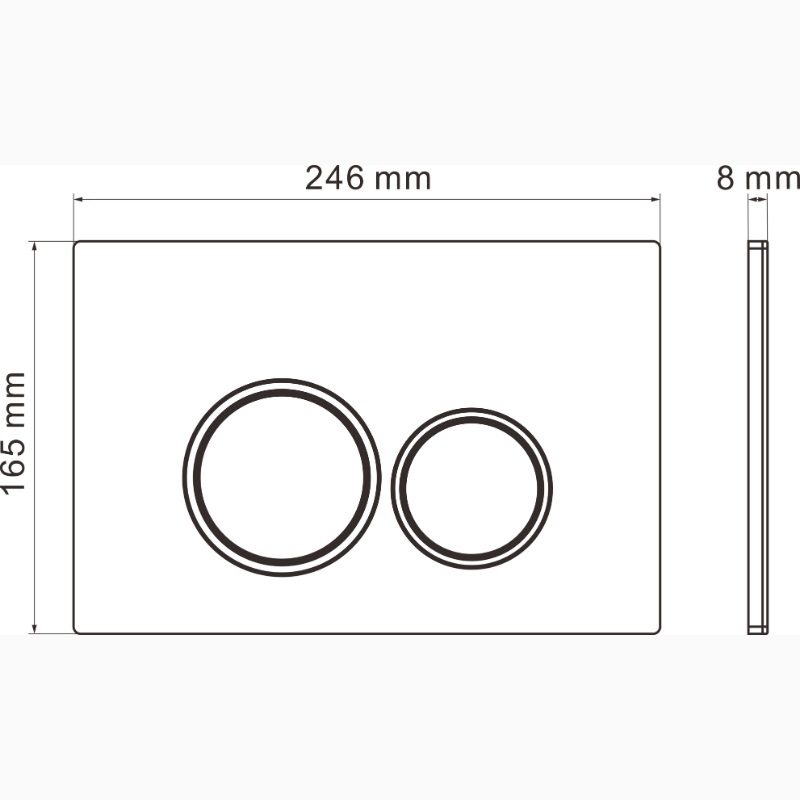 Комплект инсталляции Roxen StounFix Dual Fresh с кнопкой Caspia (хром/глянец), 812643 — изображение 4