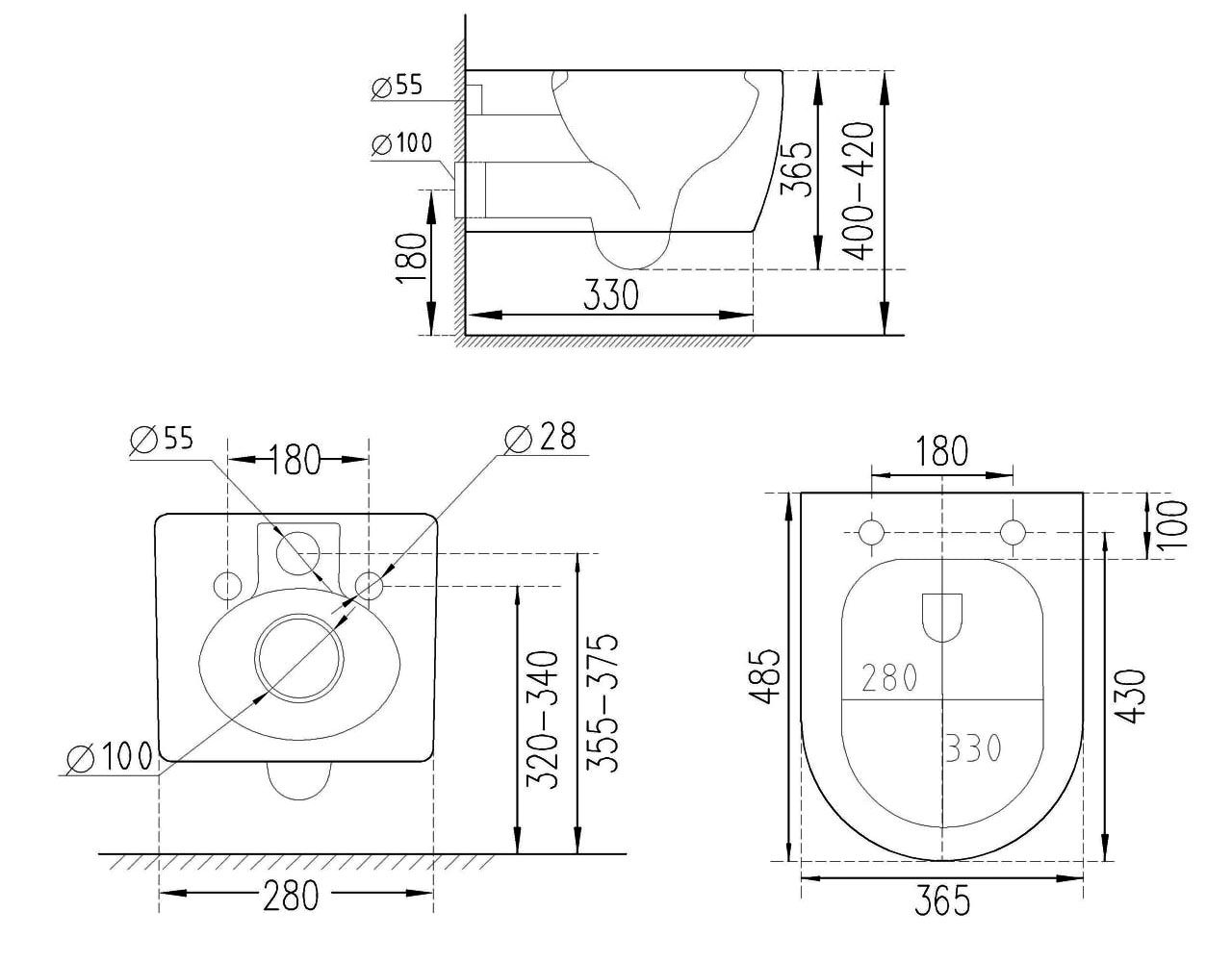 Комплект инсталляции Roxen StounFix Dual Fresh с унитазом Antares Gold и кнопкой Santi (золото/глянец), 968092 — изображение 7