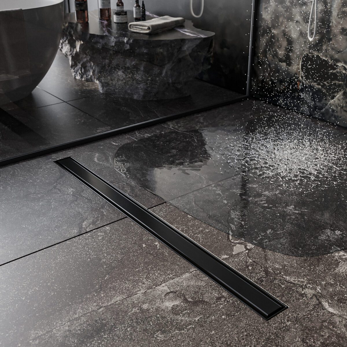 Трап для душа под плитку Roxen Supra black 91050-70 чёрный — изображение 7