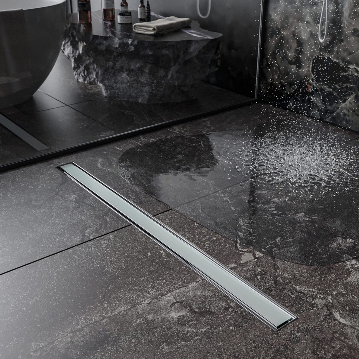 Трап для душа Roxen White glass 91040-80 белое стекло — изображение 6