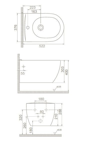 Биде CeraStyle City, BW002092U00 (015700-01) — изображение 2