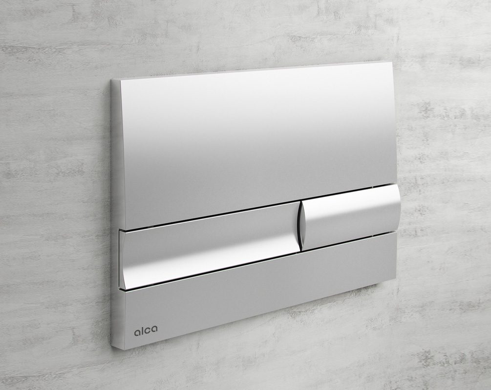 Кнопка для инсталляции Alca M1720-1, белый-глянец/xром-глянец — изображение 4