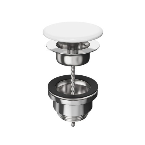 Донный клапан с керамической крышкой для раковин PLAZA, ARTBASIN DRR.1/WHT