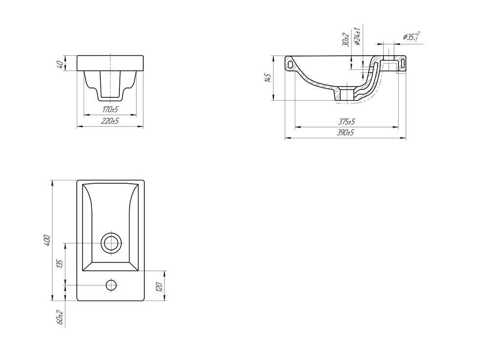 Умывальник Cersanit Como 40, S-UM-COM40/1-w — изображение 4