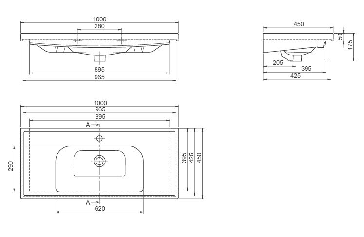 Умывальник CeraStyle Frame 100, VB015A02U00 — изображение 2