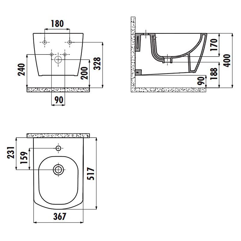 Биде Creavit Elegant, EG510-00CB00E-0000 — изображение 2