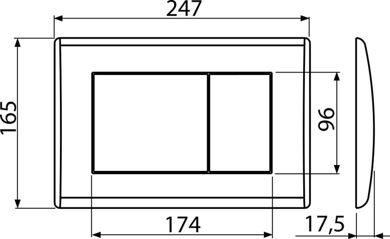 Кнопка для инсталляции Alca M275, золотой-глянец — изображение 2