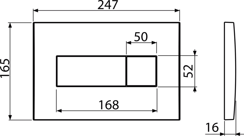 Кнопка для инсталляции Alca M378, чёрный-мат — изображение 2