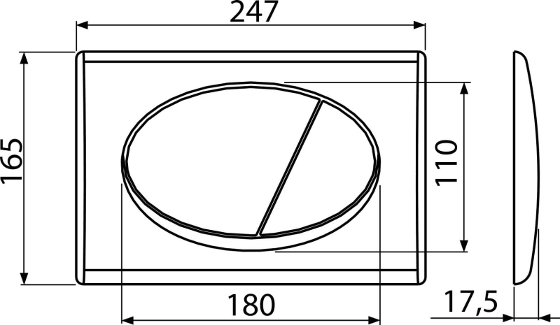 Кнопка для инсталляции Alca M75, золотой-глянец — изображение 2