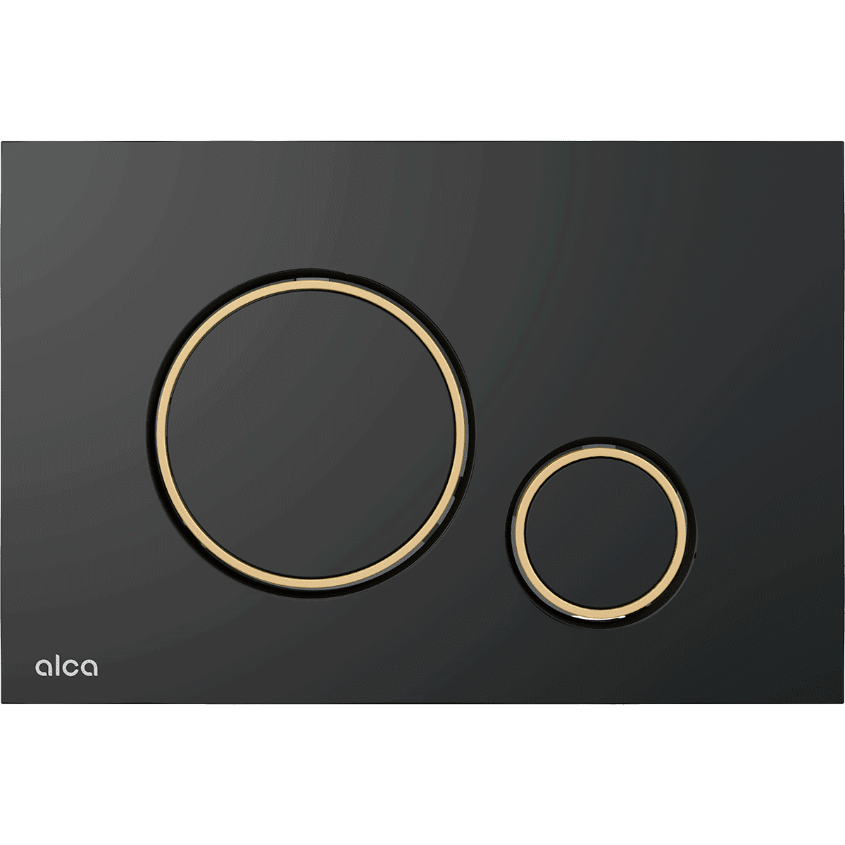 Кнопка для инсталляции Alca THIN M778-5, черный-мат/золотой-глянец
