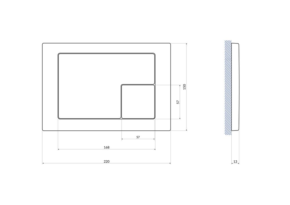 Кнопка для инсталляции Cersanit Corner, белый — изображение 3
