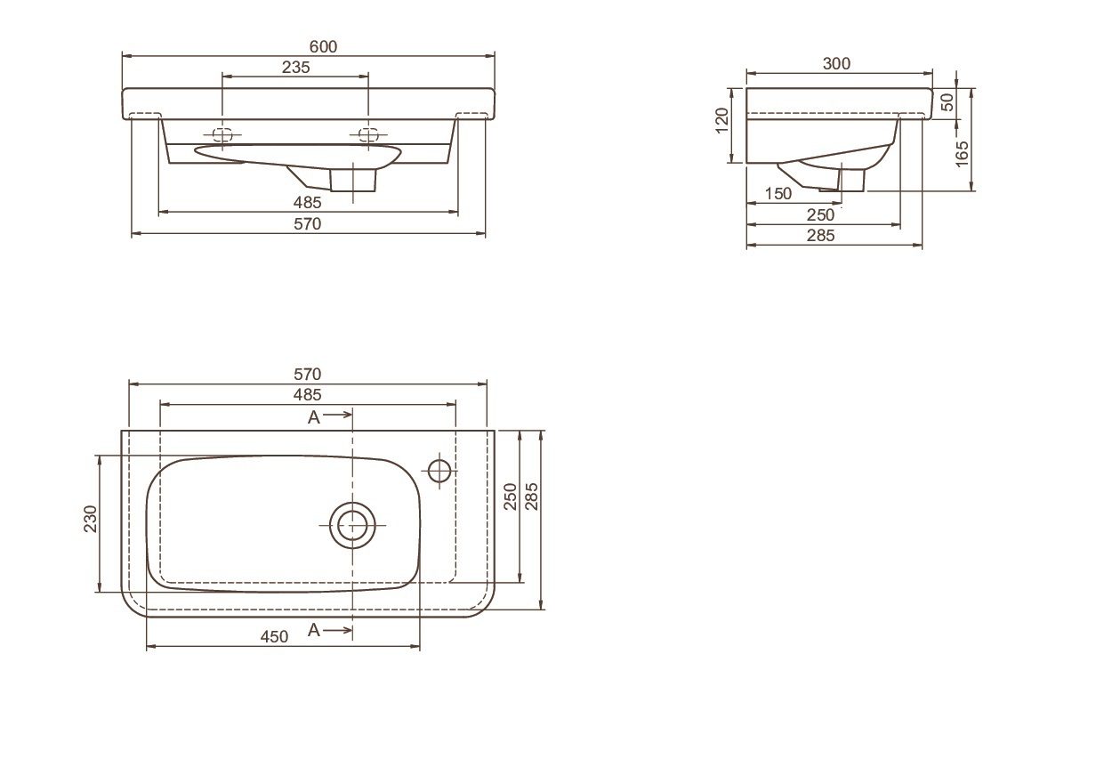 Умывальник CeraStyle Noura 60, VB004H52U00 (033000-u-01) — изображение 5