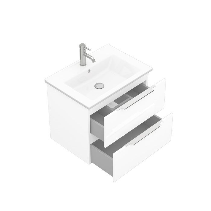 Тумба подвесная LAPARET FOCUS 65, белый глянец, LF-WCAB-65A-01 — изображение 2