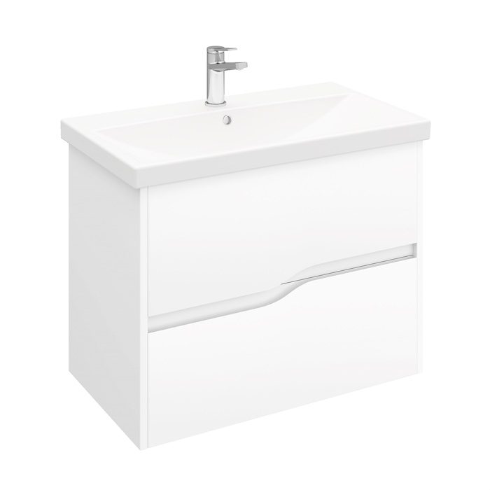 Тумба подвесная LAPARET ALTAIR 80, белый глянец, LAL-WCAB-80-01