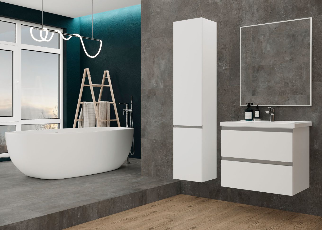 Пенал подвесной LAPARET ELECTRA 35, правый, белый, LE-TCAB-35-01R — изображение 4