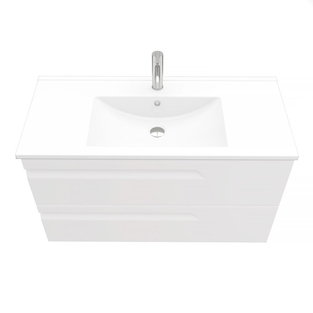 Тумба в ванную LAPARET ATLAS 100 под умывальник Creavit Su 100, белый — изображение 3