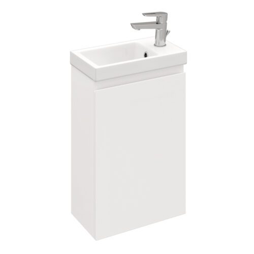 Тумба подвесная LAPARET OPTIMUM 40 R, петли справа, белый глянец, LO-WCAB-40-01R