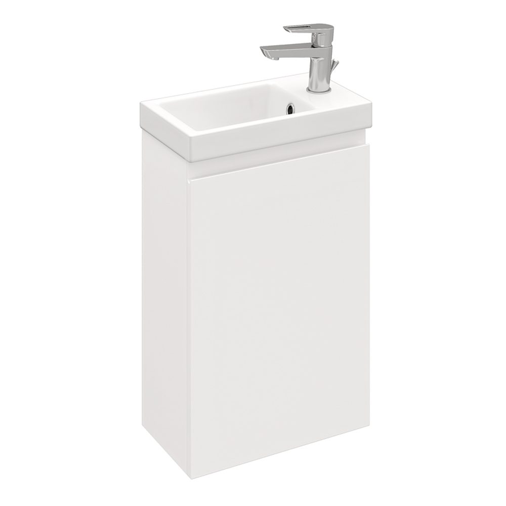 Тумба подвесная LAPARET OPTIMUM 40 R, петли справа, белый глянец, LO-WCAB-40-01R