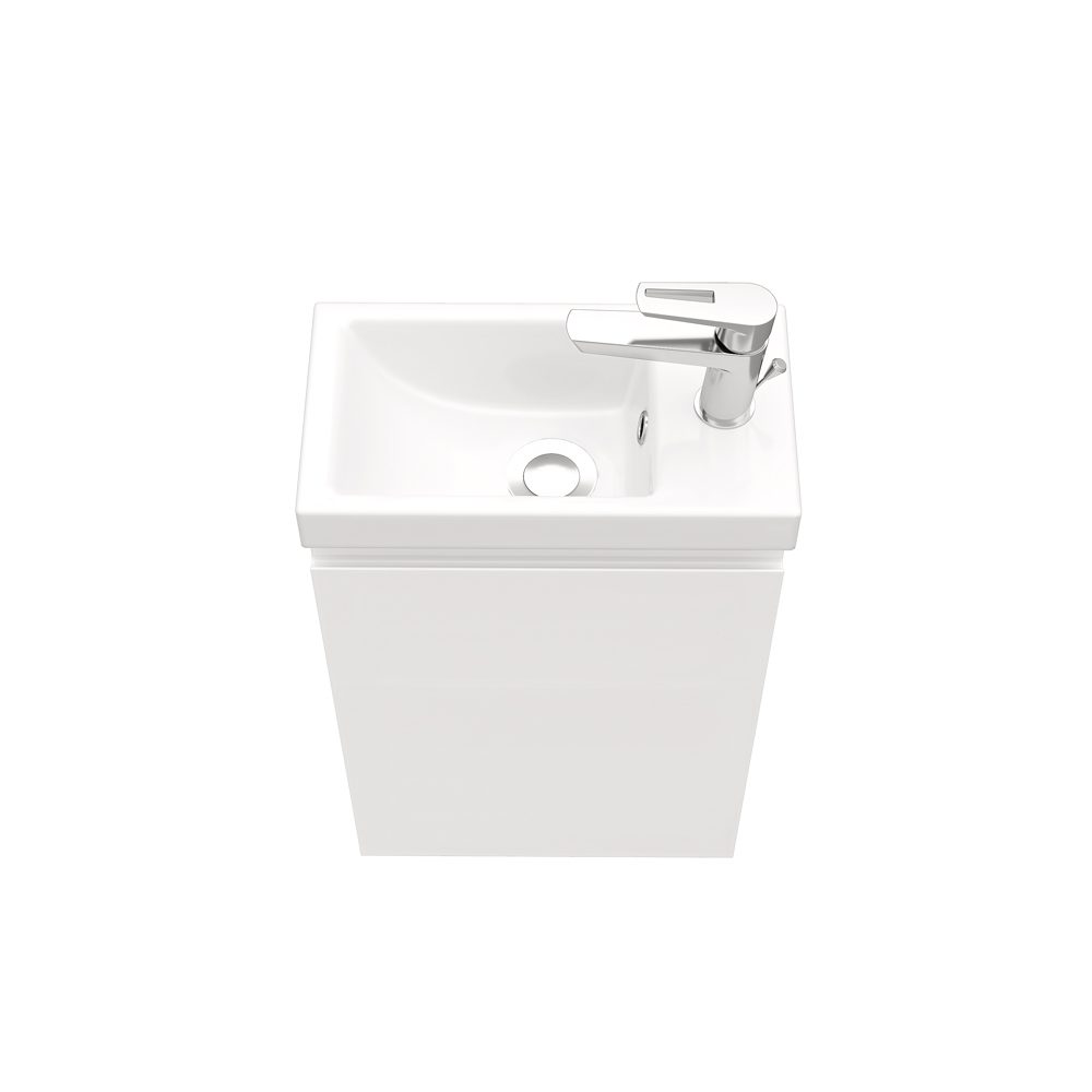 Тумба подвесная LAPARET OPTIMUM 40 R, петли справа, белый глянец, LO-WCAB-40-01R — изображение 3