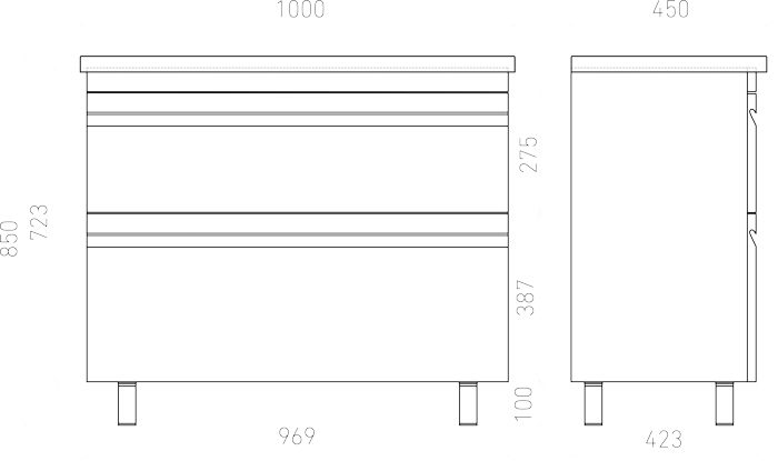 Тумба напольная LAPARET VENUS 100, белый глянец, LVE-WFCAB-100-101 — изображение 4