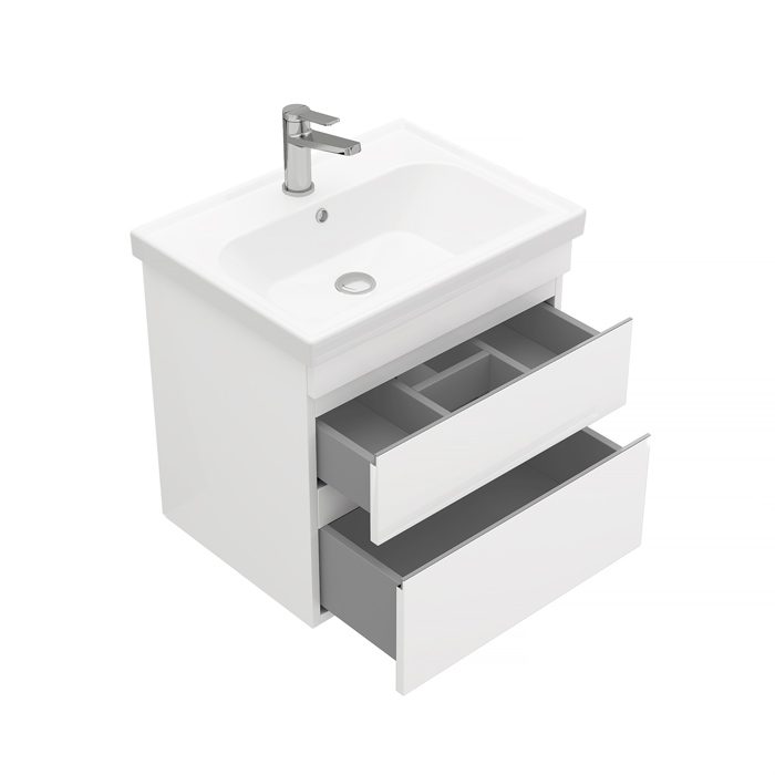 Тумба подвесная LAPARET SARGAS 60, белый глянец, LS-WCAB-60-101 — изображение 2