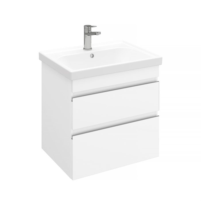 Тумба подвесная LAPARET SARGAS 60, белый глянец, LS-WCAB-60-101