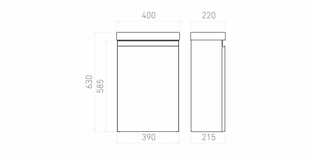 Тумба подвесная LAPARET OPTIMUM 40 R, петли справа, белый глянец, LO-WCAB-40-01R — изображение 4