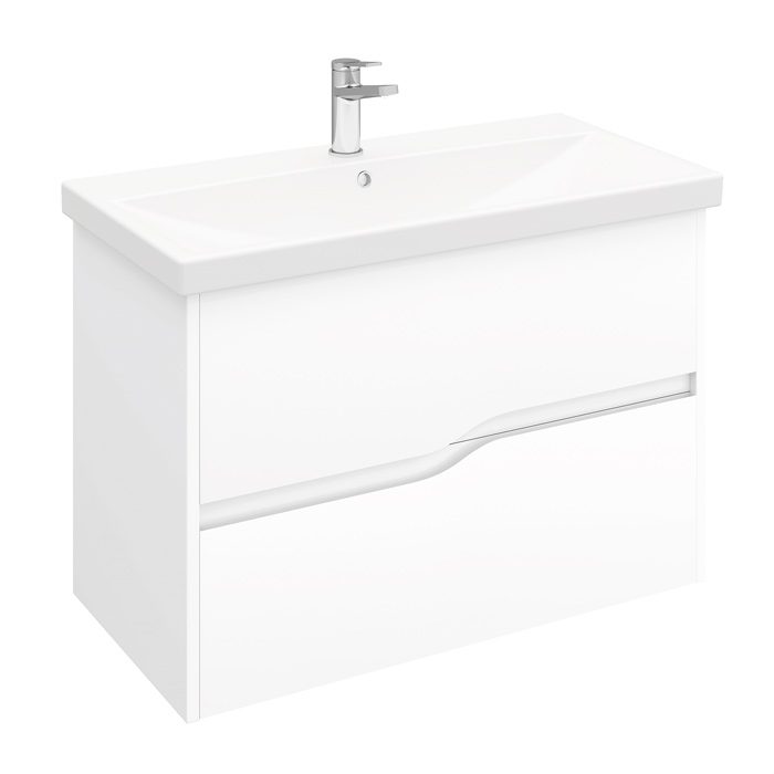 Тумба подвесная LAPARET ALTAIR 90, белый глянец, LAL-WCAB-90-01