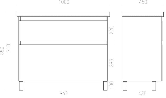 Тумба напольная LAPARET VITRUM 100, белый матовый, LV-WFCAB-100-11 — изображение 4