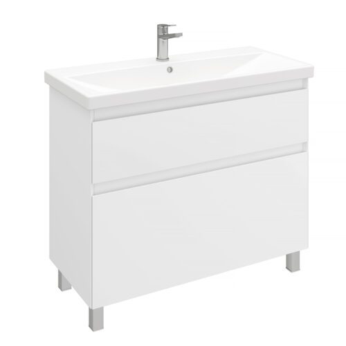 Тумба напольная LAPARET VITRUM 100, белый матовый, LV-WFCAB-100-11