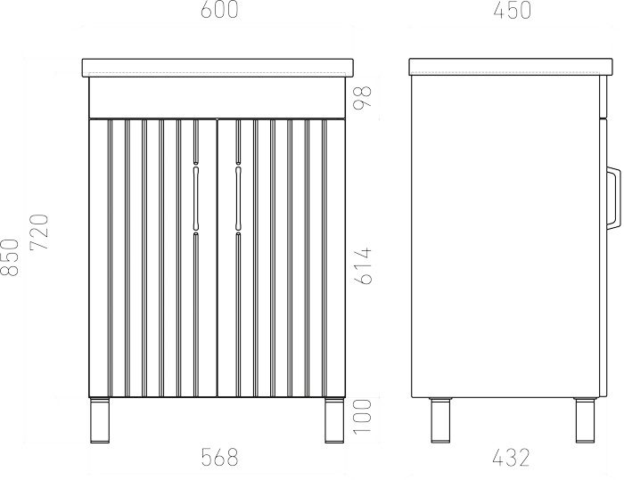 Тумба напольная LAPARET NOVUS 60, белый глянец, LN-WFCAB-60-01 — изображение 3