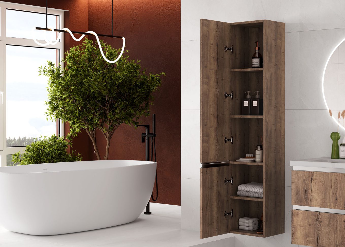 Пенал подвесной LAPARET ELECTRA 35, правый, дуб рока, LE-TCAB-35-322R — изображение 3