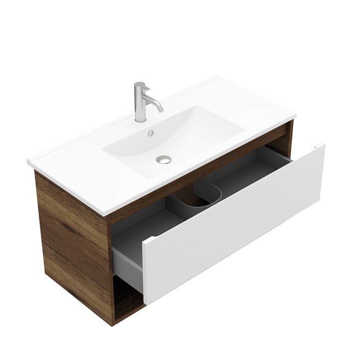 Тумба подвесная LAPARET POLARIS 100, дуб Рока/белый матовый, LP-WCAB-100-222-11 — изображение 2