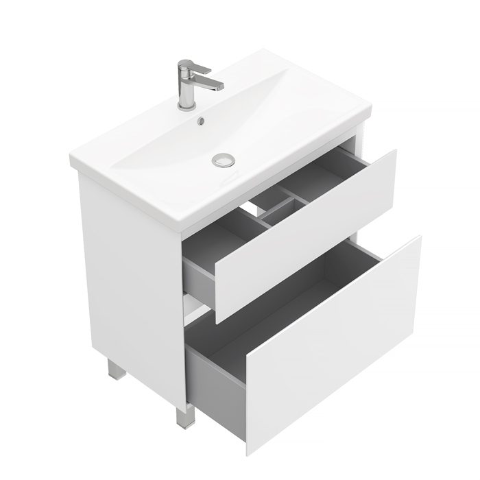 Тумба напольная LAPARET VITRUM 80, белый матовый, LV-WFCAB-80-11 — изображение 2