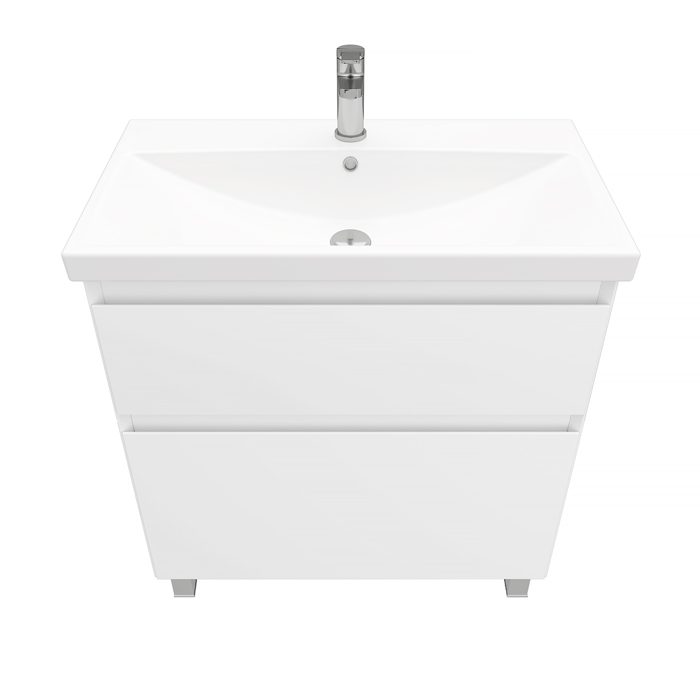 Тумба напольная LAPARET VITRUM 80, белый матовый, LV-WFCAB-80-11 — изображение 3