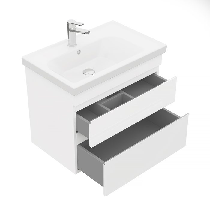 Тумба подвесная LAPARET SARGAS 70, белый глянец, LS-WCAB-70-101 — изображение 2