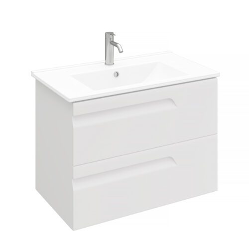 Тумба подвесная LAPARET ATLAS 80, белый матовый, LA-WCAB-80-122