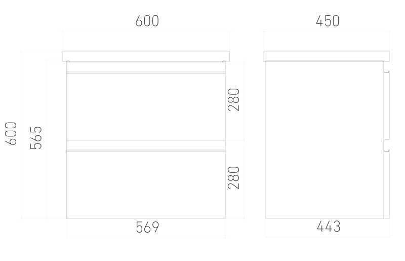 Тумба в ванную LAPARET ELECTRA 60 под умывальник Creavit Ideal 60, белый глянец — изображение 4