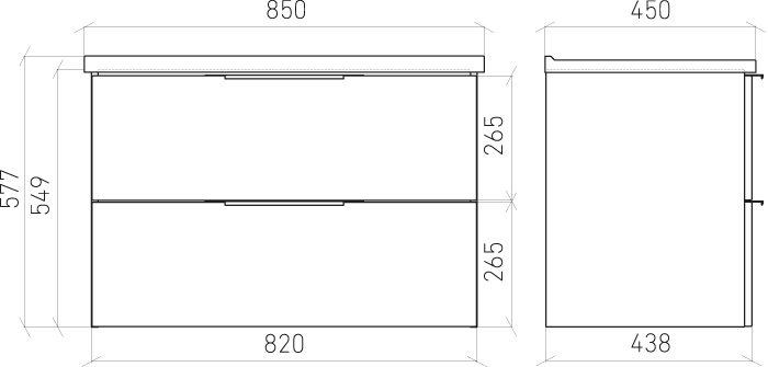 Тумба подвесная LAPARET FOCUS 85, белый глянец, LF-WCAB-85A-01 — изображение 3