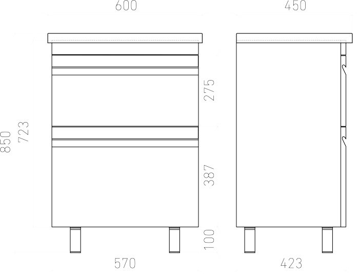 Тумба напольная LAPARET VENUS 60, белый глянец, LVE-WFCAB-60-101 — изображение 4
