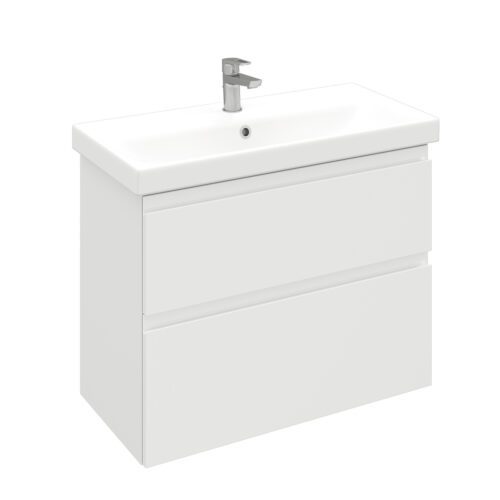 Тумба подвесная LAPARET OPTIMUM SLIM 80, белый глянец, LO-WCAB-80SL-01