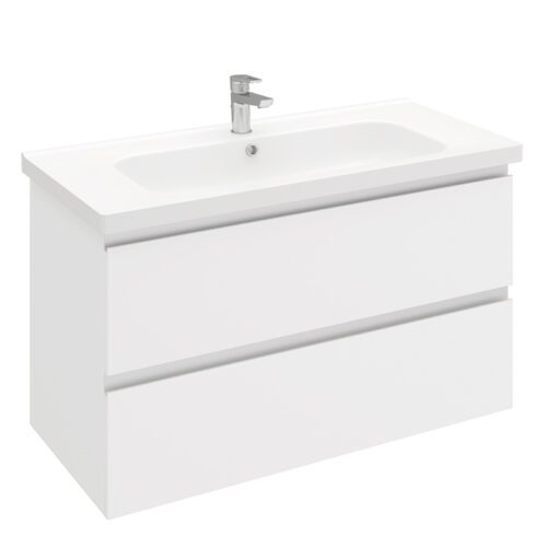 Тумба подвесная LAPARET ELECTRA 100, белый глянец, LE-WCAB-100-101