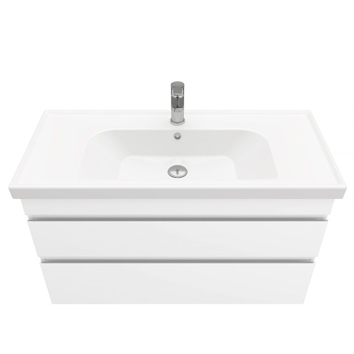 Тумба подвесная LAPARET SARGAS 100, белый глянец, LS-WCAB-100-101 — изображение 3