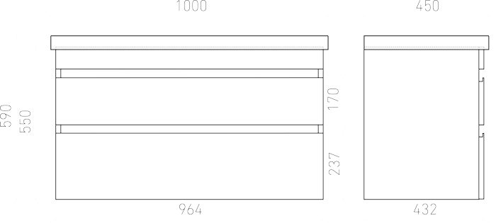 Тумба подвесная LAPARET SARGAS 100, белый глянец, LS-WCAB-100-101 — изображение 4