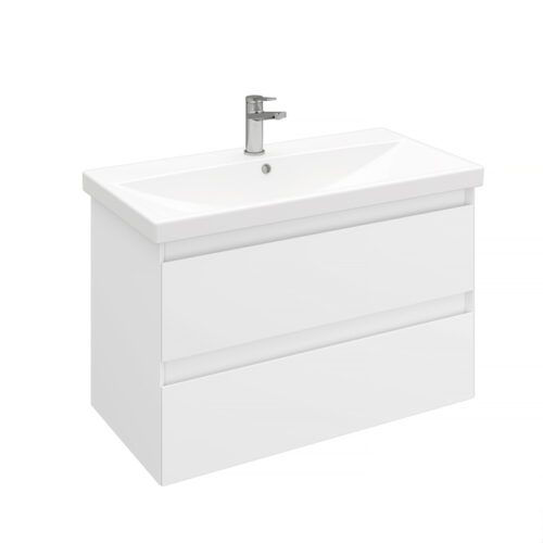 Тумба подвесная LAPARET VITRUM 90, белый матовый, LV-WCAB-90-11