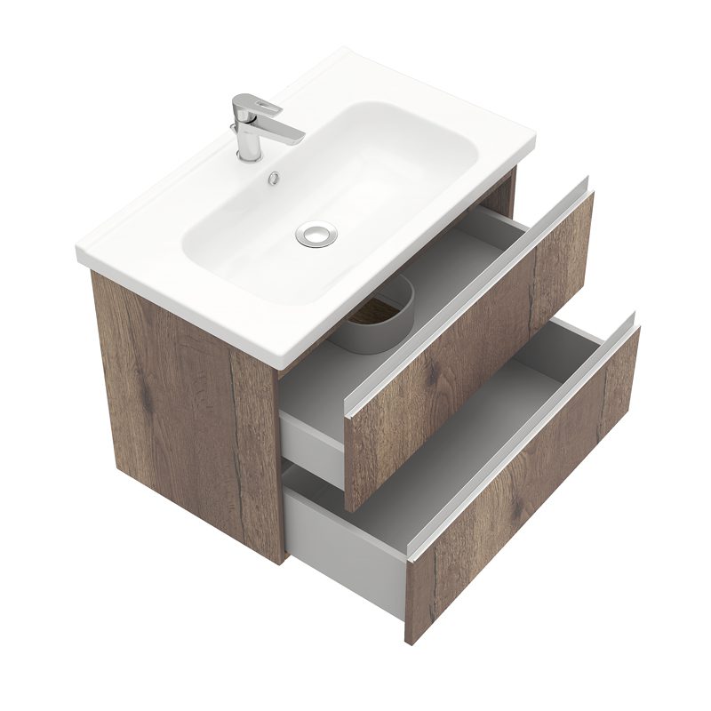 Тумба в ванную LAPARET ELECTRA 70 под умывальник Creavit Ideal 70, дуб Рока — изображение 3