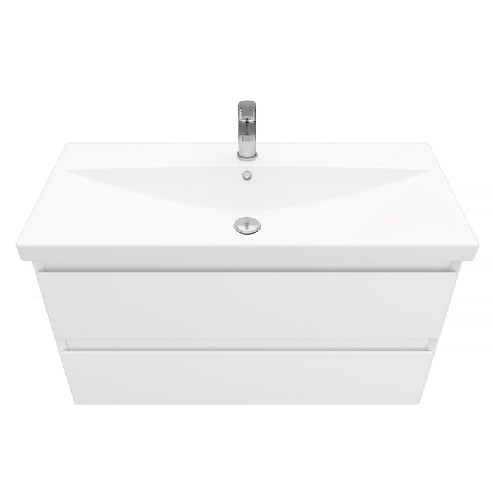 Тумба подвесная LAPARET VITRUM 100, белый матовый, LV-WCAB-100-11 — изображение 3