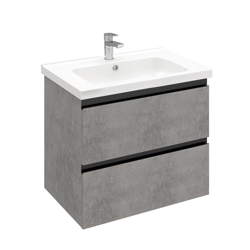 Тумба в ванную LAPARET ELECTRA 70 под умывальник Creavit Ideal 70, хромикс серебро