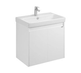 Комплект: тумба в ванную Aquaton Сканди 70 с умывальником Santek Адриана 70, белый, 1A2518V0SD010