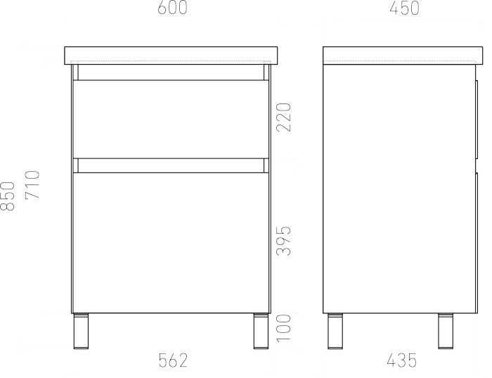 Тумба напольная LAPARET VITRUM 60, белый матовый, LV-WFCAB-60-11 — изображение 4